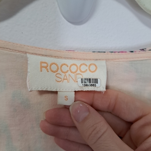 Rococo Sand Mimi pink floral wrap dress small - Picture 8 of 8